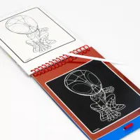 Spiderman Kraskaarten & Kleurplaten Set – 14x21 cm – 14 Afbeeldingen + Kraspen – Creatief Tekenplezier voor Kinderen